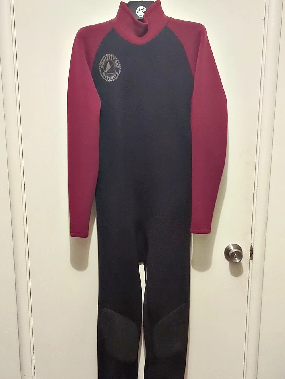 Monterey Bay Wetsuits Full Suit Color Block Wetsuit in Black & Burgundy 3mm